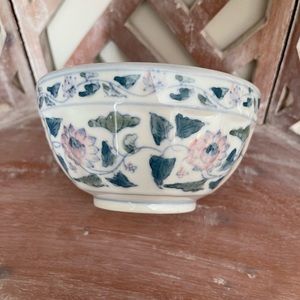 Small pink and green bowl